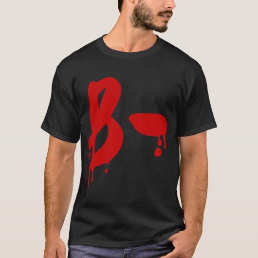 T-shirt Groupe sanguin B- Hôpital d'horreur négatif (Devant)