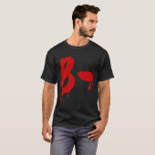 T-shirt Groupe sanguin B- Hôpital d'horreur négatif (Devant entier)
