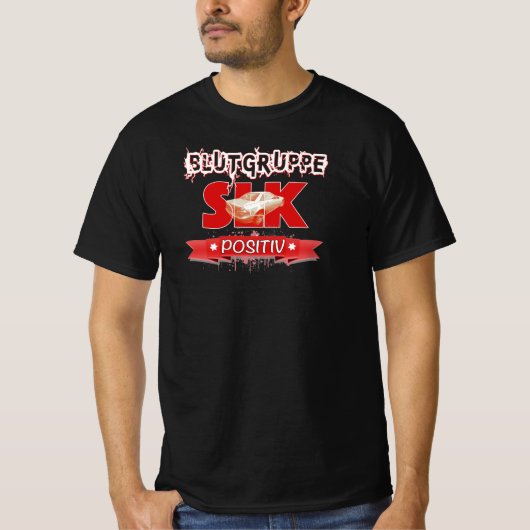 T-shirt Groupe sanguin Mercedes SLK positif (Devant)