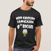 T-shirt Groupe sanguin o+ pastis (Devant)