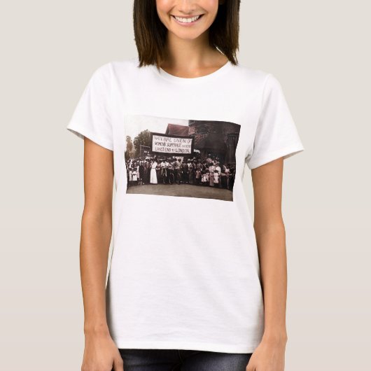 T-shirt Groupe Suffrage féminin avec bannière (Devant)