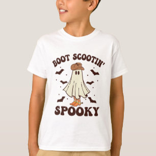 T-shirt Grovvvy Halloween mignonne Ghost Funny Boot Scooti