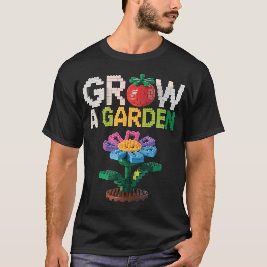 T-shirt Grow A Garden Candy Fruit Gamer Building Block Lov (Devant)