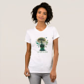 T-shirt Grow Slow, Bloom Bold – Minimal Plant Illustration (Devant entier)