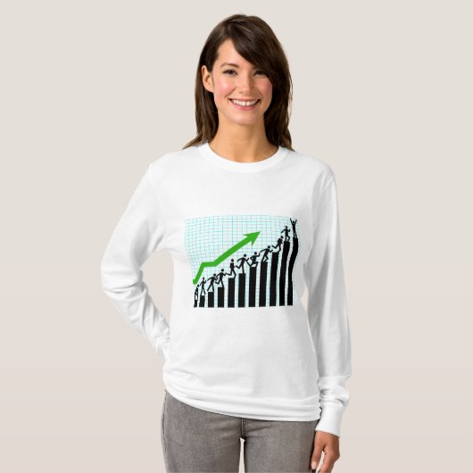 T-shirt Growth Success Progress Bar Chart (Devant entier)