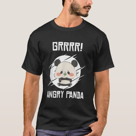T-shirt Grrr Angry Pandas Wild Panda Bamboo (Devant)
