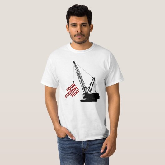 T-shirt Grue de construction (Devant entier)