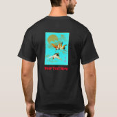 T-shirt Grue de trois sarus devant la lune (Dos)