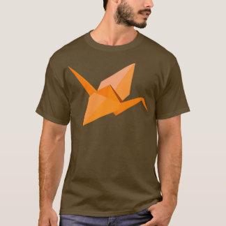 T-shirt Grue en papier Orange Origami