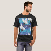 T-shirt Grue japonaise : Motif orné d'oiseaux. (Devant entier)
