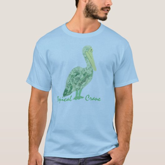 T-shirt Grue tropicale-Écru (Devant)