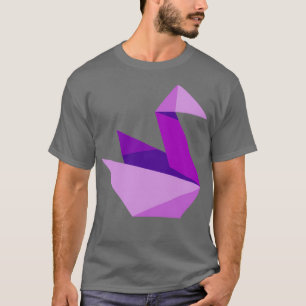 T-shirt Grue violette Origami Origami par Crypto Designs