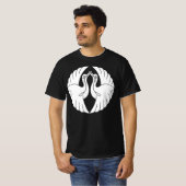 T-shirt Grues blancs face à face (Devant entier)