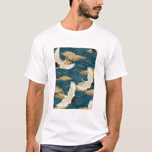 T-shirt Grues japonaises (Devant)