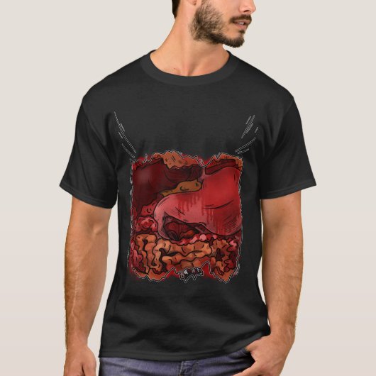T-shirt Gruesome Costume Gustatif Exposé (Devant)