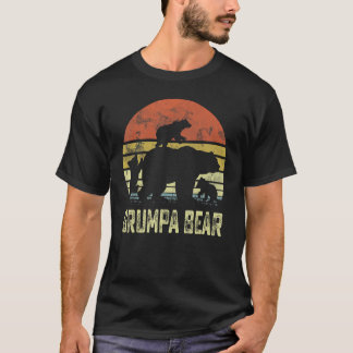 T-shirt Grumpa Bear Matching Family Cub 3 enfants Da du pè
