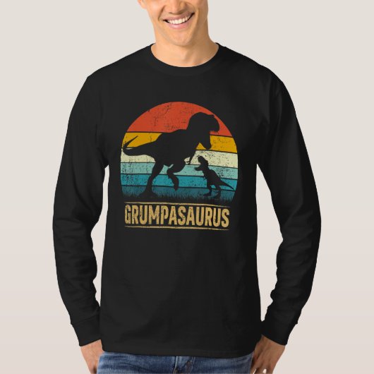 T-shirt Grumpa Saurus T Rex Dinosaure Grumpasaurus Père (Devant)