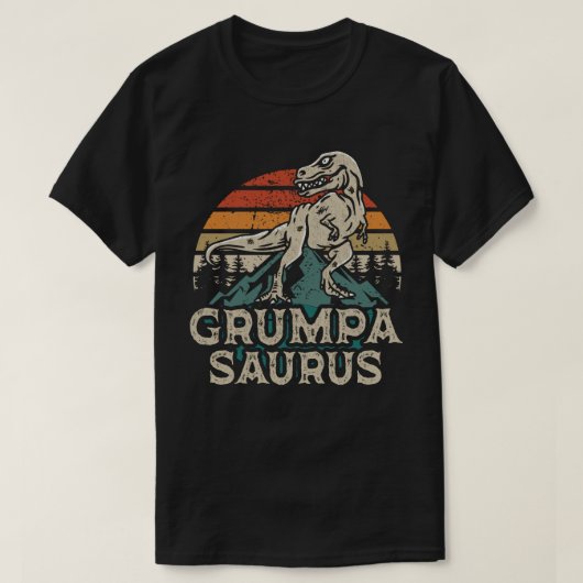 T-shirt Grumpasaurus Dinosaur Grandpa Saurus Fête des père (Design devant)