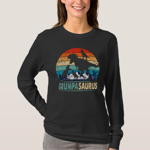 T-shirt Grumpasaurus T Rex Grumpa Dinosaur 3 enfants Funny