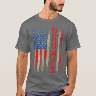 T-shirt Grumps Cadeau Amérique Drapeau Cadeau Pour Hommes 