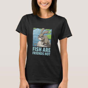 T-shirt Grumpy Bunny LES POISSONS SONT DES AMIS PAS Humour