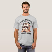 T-shirt Grumpy Cat Enveloppé dans une Couverture Halloween (Devant entier)