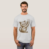 T-shirt Grumpy Cat Scratch Attack – Expressive Feline Art (Devant entier)