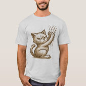 T-shirt Grumpy Cat Scratch Attack – Expressive Feline Art (Devant)