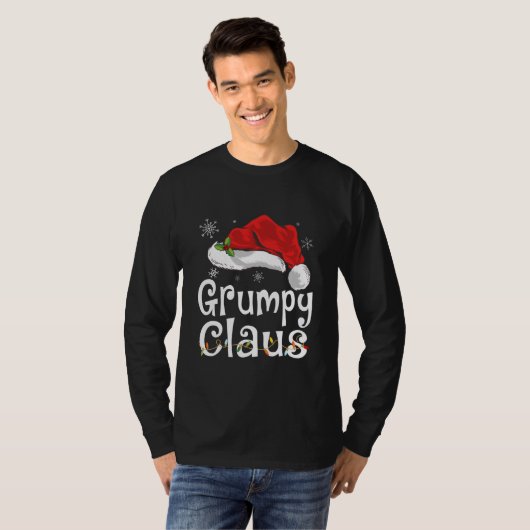 T-shirt Grumpy Claus Chemise Noël Pyjama Famille (Devant entier)