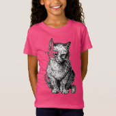 T-Shirt Grumpy Cute chat animal shirt fille (Devant)