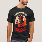 T-shirt Grumpy Devil With Coffee  Dangerous Ground (Devant)