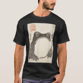 T-Shirt Grumpy Frog Art à l'encre japonaise (Devant)