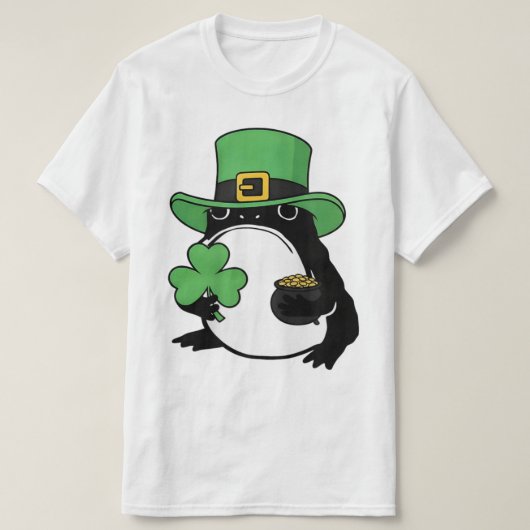 T-shirt Grumpy Frog Japanese St. Patricks Day Shamrock (Design devant)