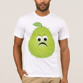 T-shirt Grumpy Fuzzy Pear Visage Fruit drôle Caractère (Devant)