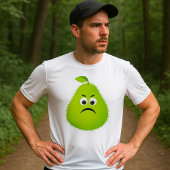 T-shirt Grumpy Fuzzy Pear Visage Fruit drôle Caractère