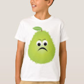 T-shirt Grumpy Fuzzy Pear Visage Fruit drôle Caractère (Devant)