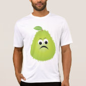 T-shirt Grumpy Fuzzy Pear Visage Fruit drôle Caractère (Devant)