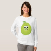 T-shirt Grumpy Fuzzy Pear Visage Fruit drôle Caractère (Devant entier)