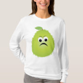 T-shirt Grumpy Fuzzy Pear Visage Fruit drôle Caractère (Devant)