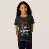 T-Shirt Grumpy Gnome Buffalo Plaid Matching Family Christa (Devant entier)