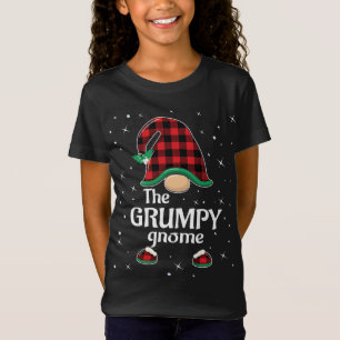 T-Shirt Grumpy Gnome Buffalo Plaid Matching Family Christa