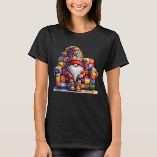 T-shirt Grumpy Hippie Dad Gnome Sitting On A Sofa For Gard (Devant)