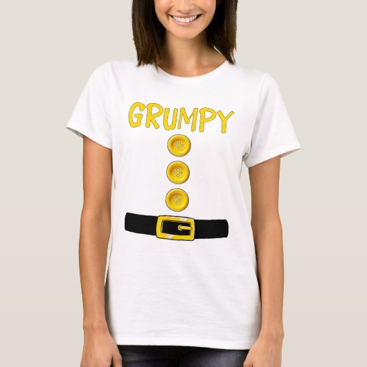 T-shirt Grumpy Nwarf Halloween Costume Couleur Corresponda (Devant)