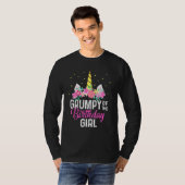 T-shirt Grumpy Of The Birthday Girl Unicorn Girls Family M (Devant entier)
