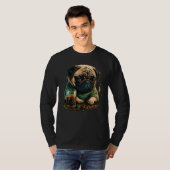 T-shirt Grumpy Pug Drinks Whisky (Devant entier)