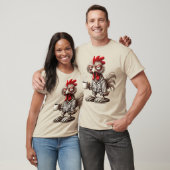 T-shirt Grumpy Rooster Morning - Café d'abord! (Unisexe)