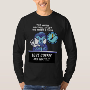 T-shirt Grumpy Sloth J'Aime Le Café Et Comme 3 Personnes F
