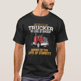 T-shirt Grumpy Trucker Funny Truck Driver Trucking Dads Fa