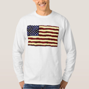 T-shirt Grunge artistique de drapeau américain