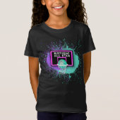 T-Shirt Grunge Basketball Paint Splatter Anniversaire Tout (Devant)